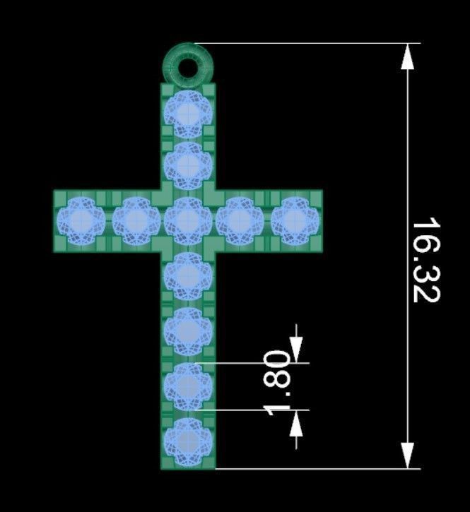 KUTSAL PIRLANTA HAC KOLYE 3DM STL OBJ FBX 3D BASKI MODELI 3D print model_9