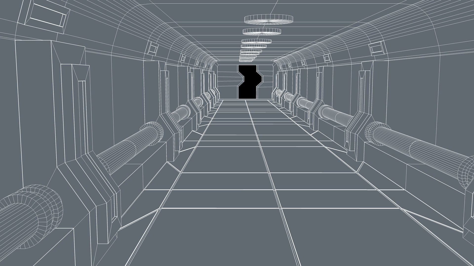 Sci Fi Corridor 3D model_12