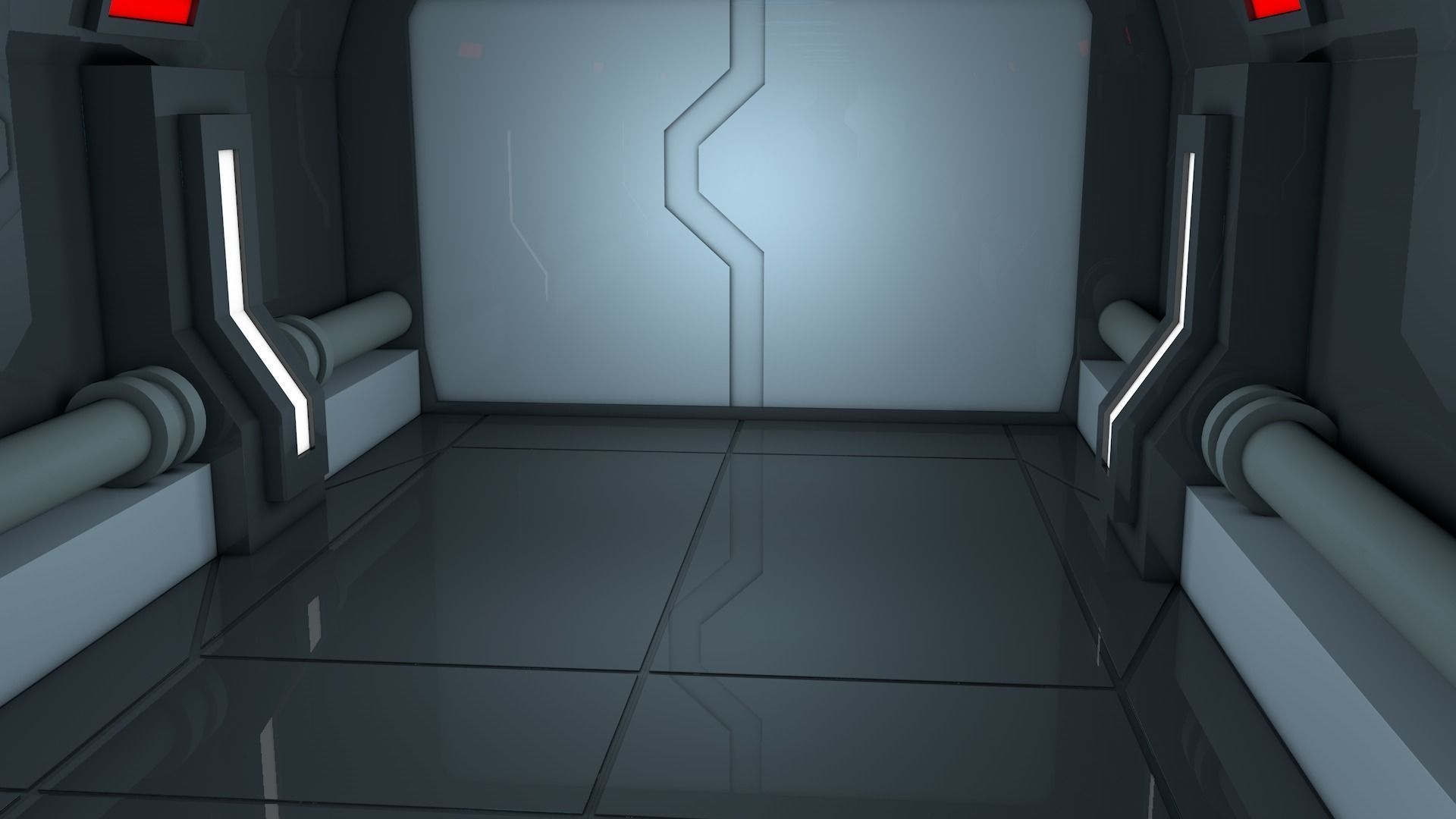 Sci Fi Corridor 3D model_1