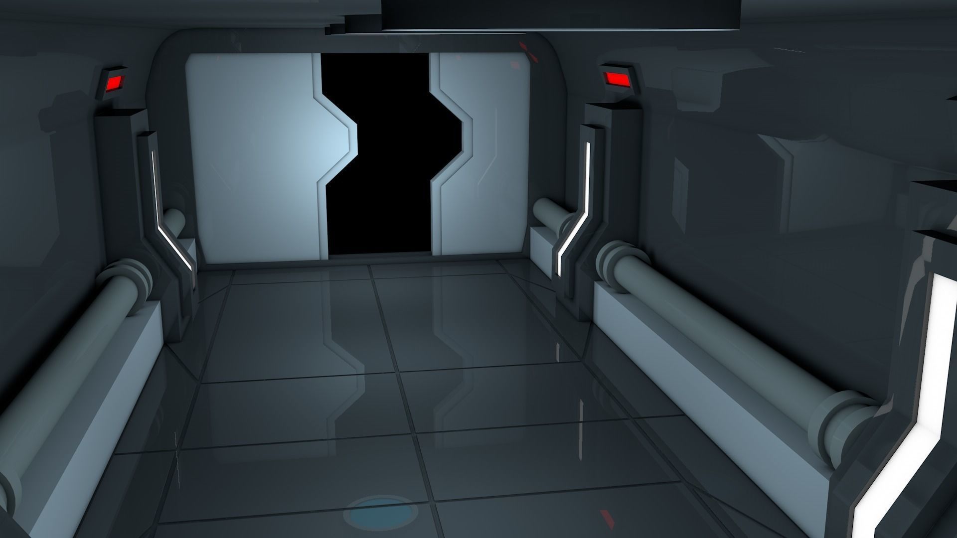 Sci Fi Corridor 3D model_3