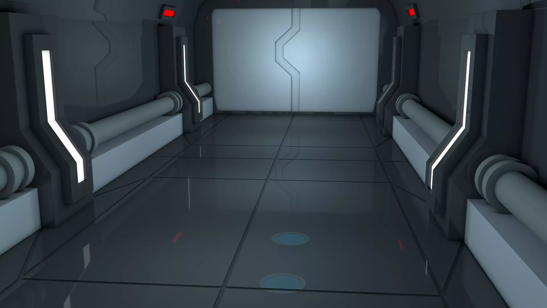Sci Fi Corridor 3D model_0