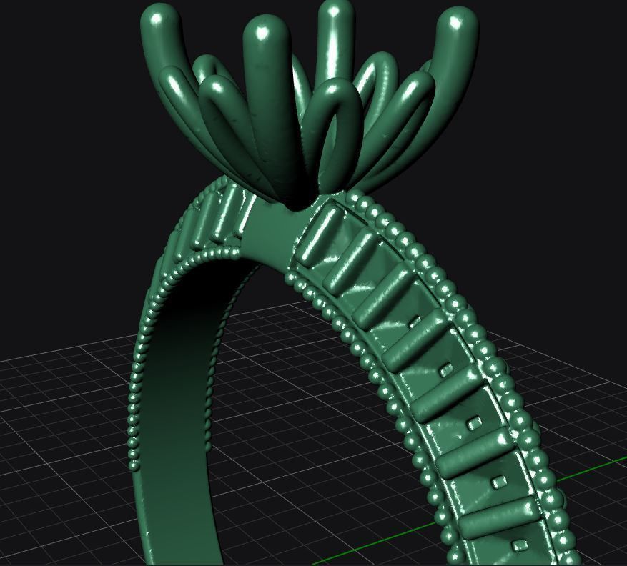 Triangle solitaire Ring 3D print model_23