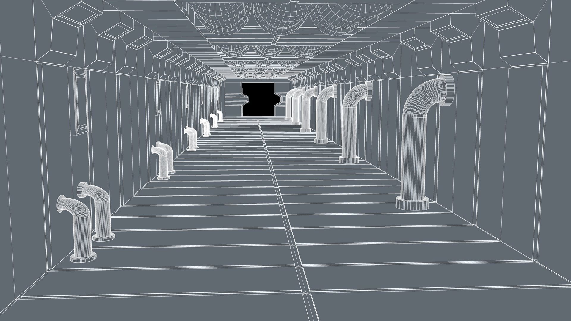 Sci Fi Corridor 3D model_11