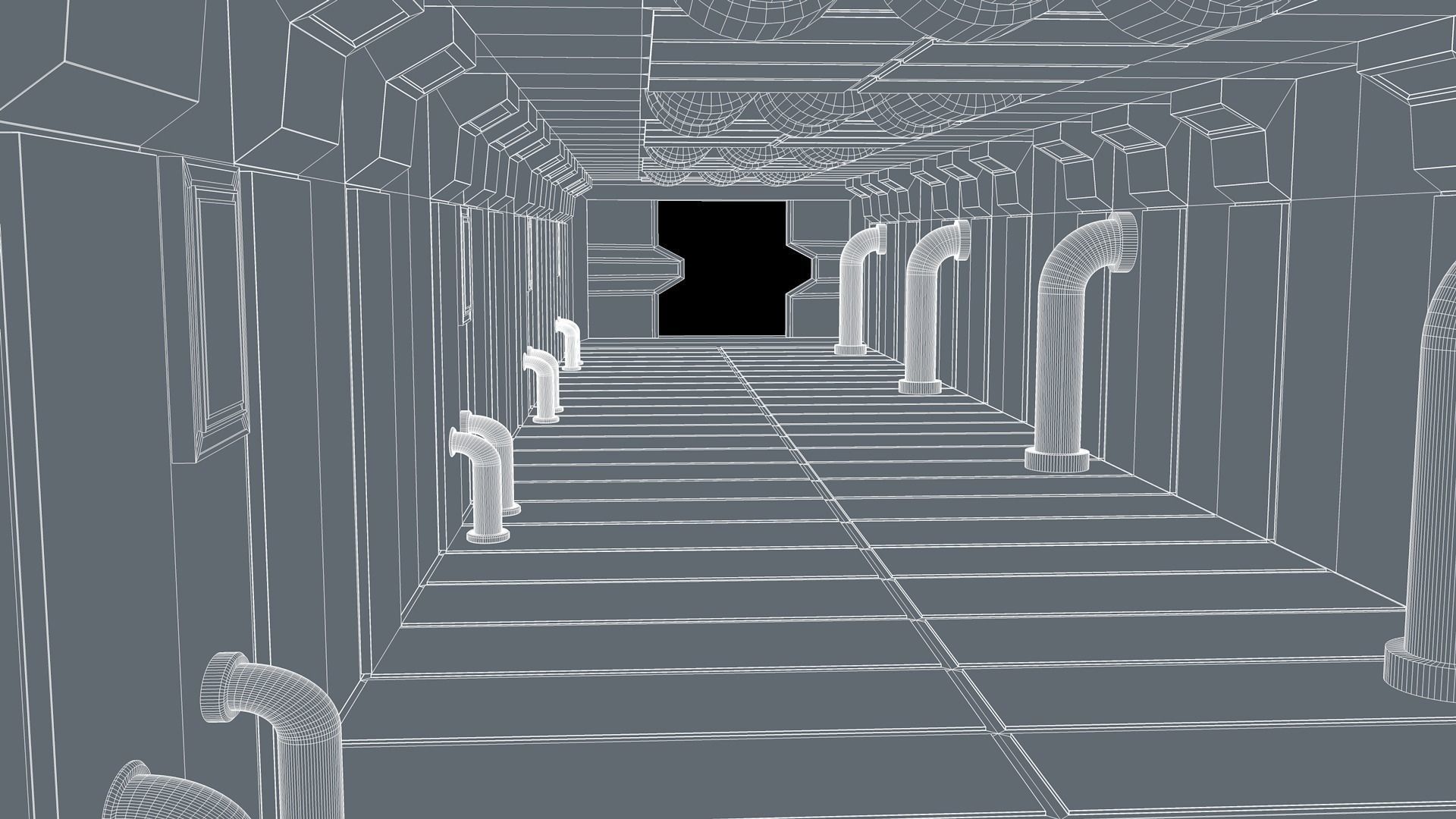 Sci Fi Corridor 3D model_12