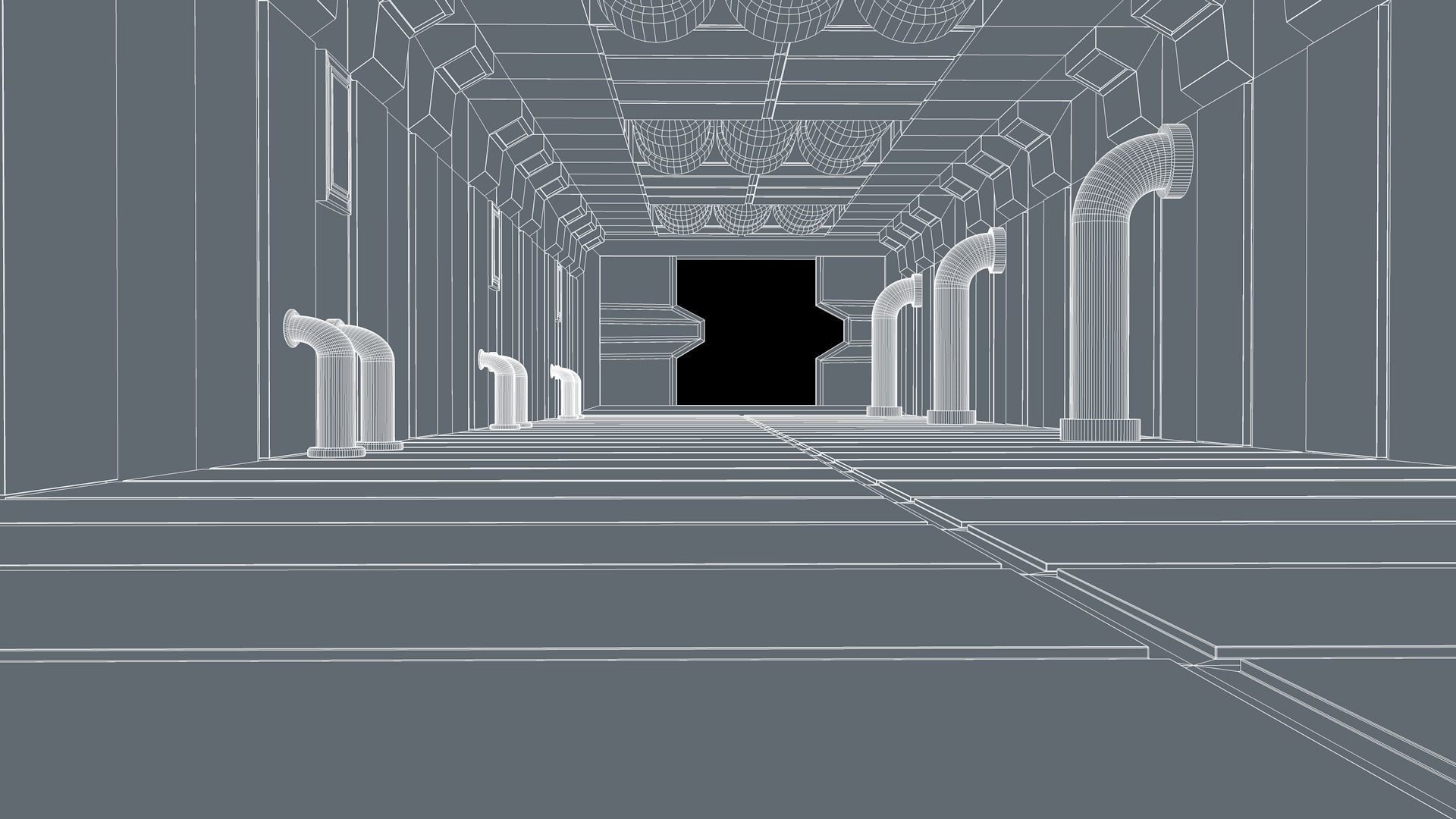 Sci Fi Corridor 3D model_14