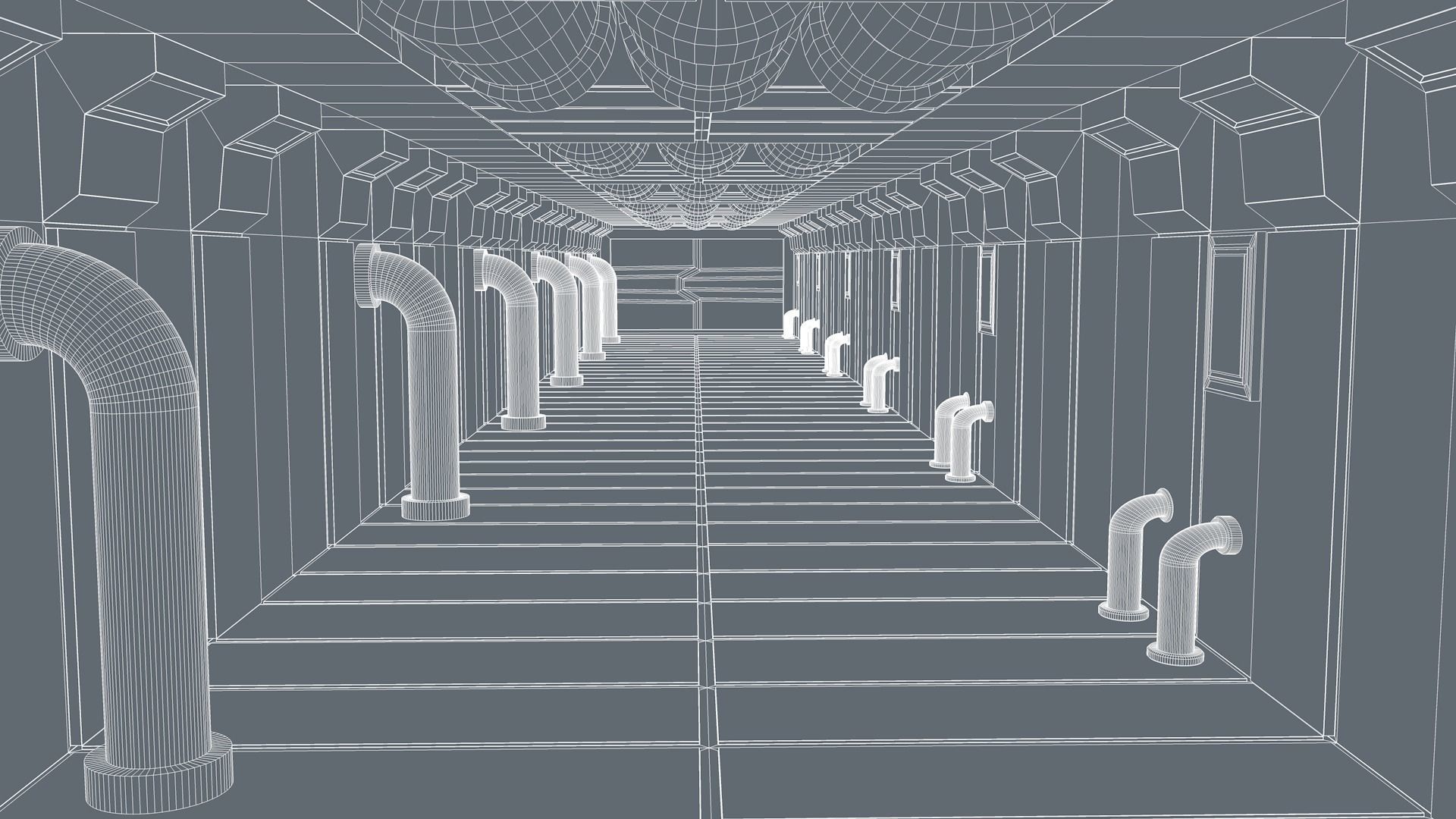 Sci Fi Corridor 3D model_10