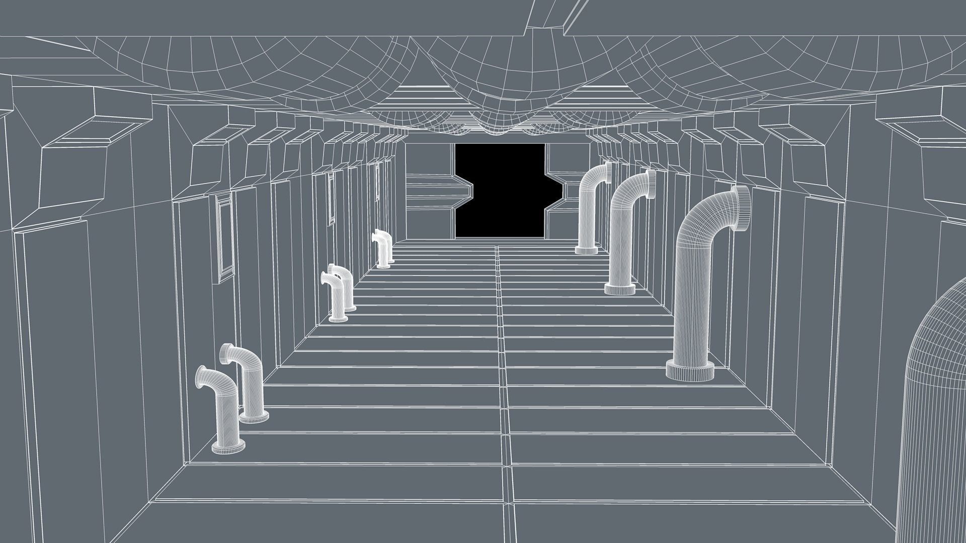 Sci Fi Corridor 3D model_15