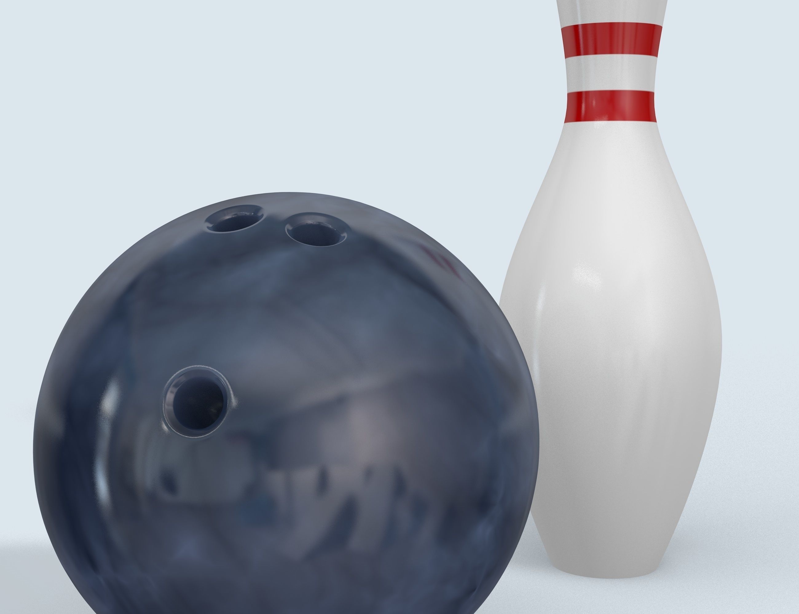 Bowling Ball and Pin 3D model_4