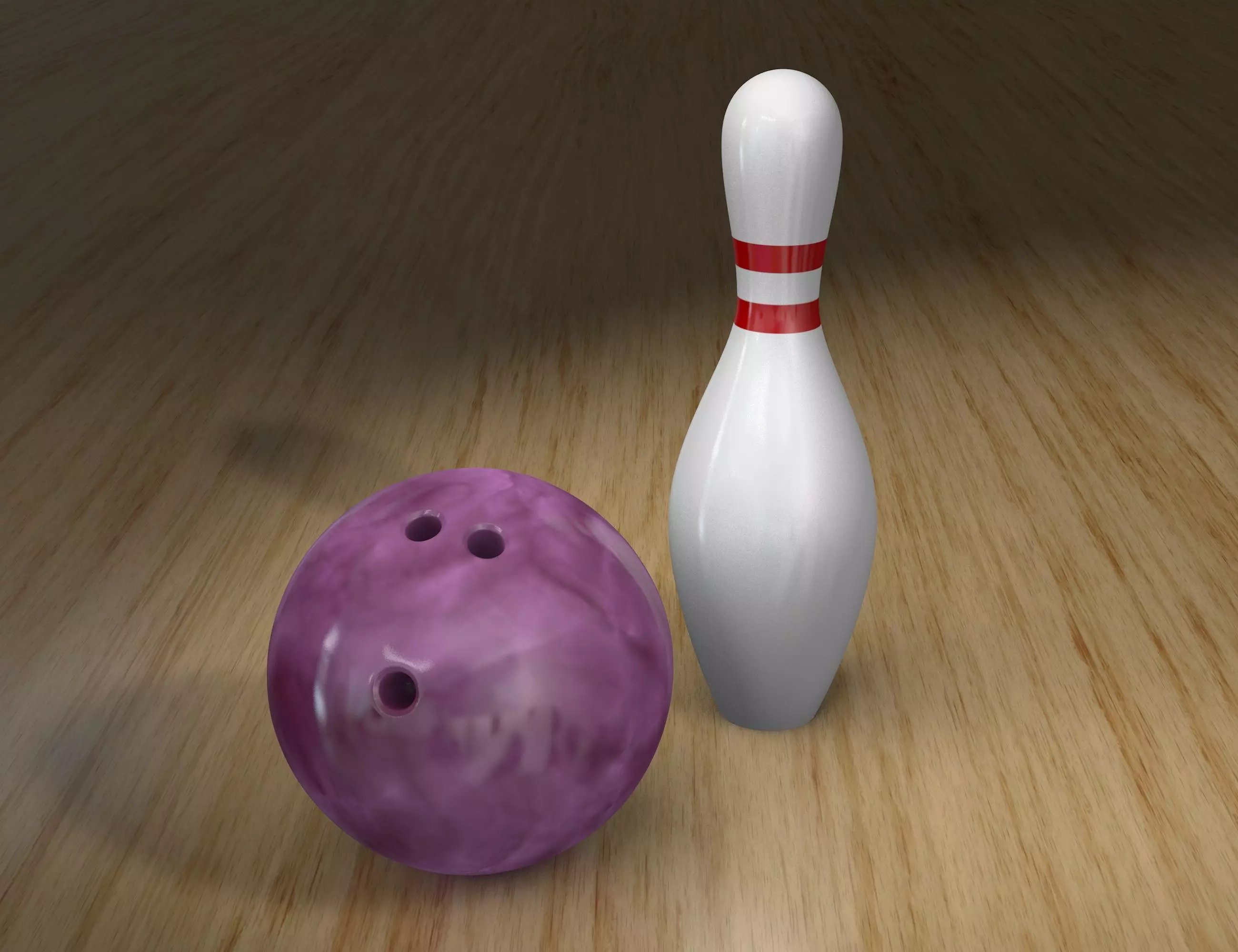 Bowling Ball and Pin 3D model_0