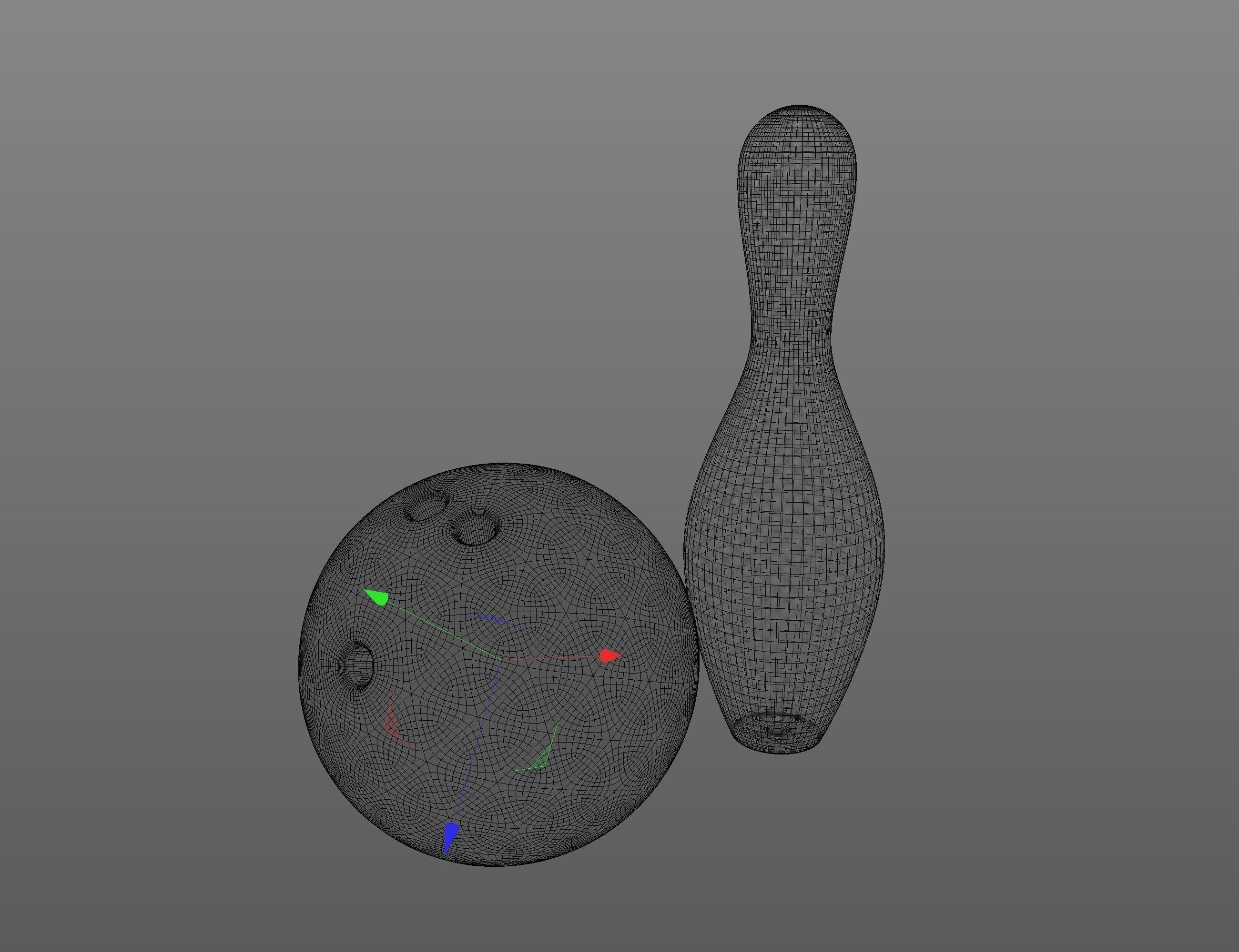 Bowling Ball and Pin 3D model_5