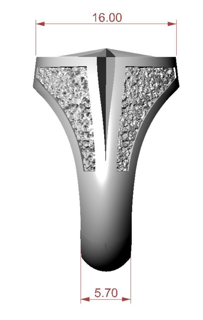 star signet ring 3D print model  3D print model_5