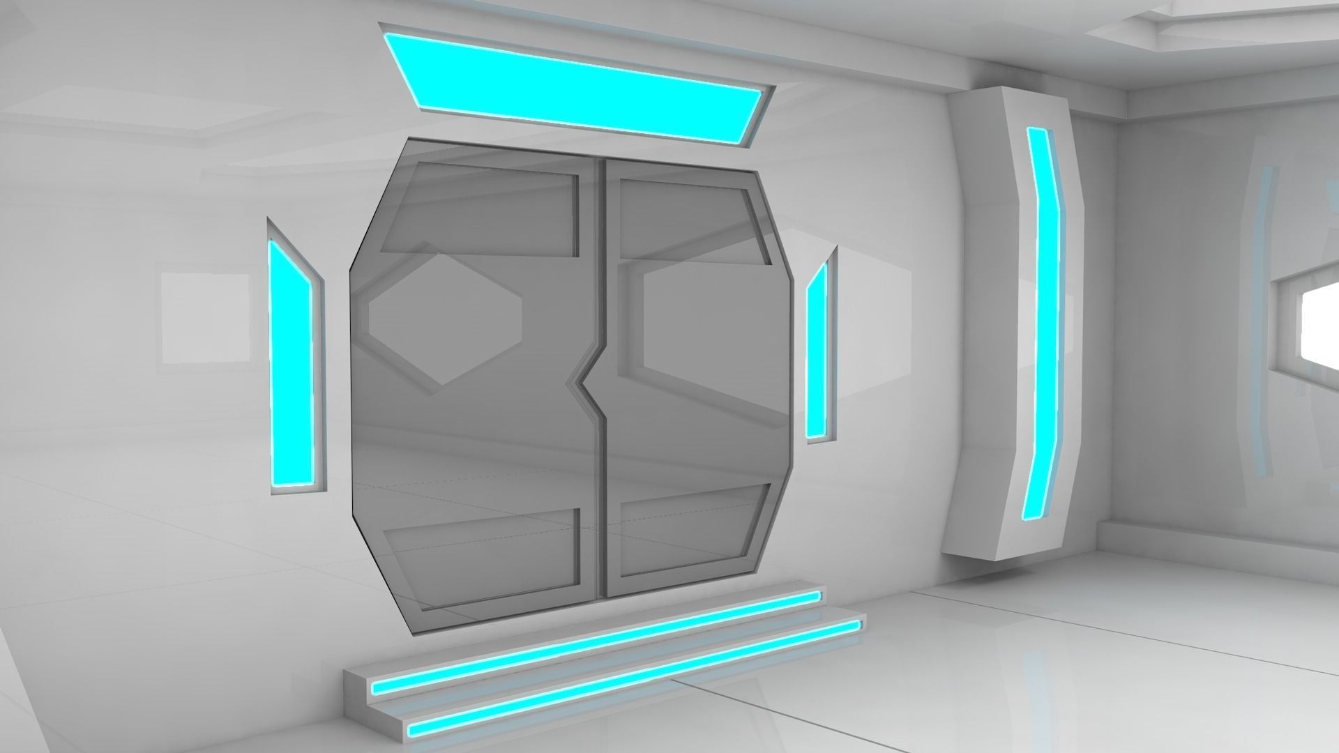 Sci Fi Lab Room 3D model_5