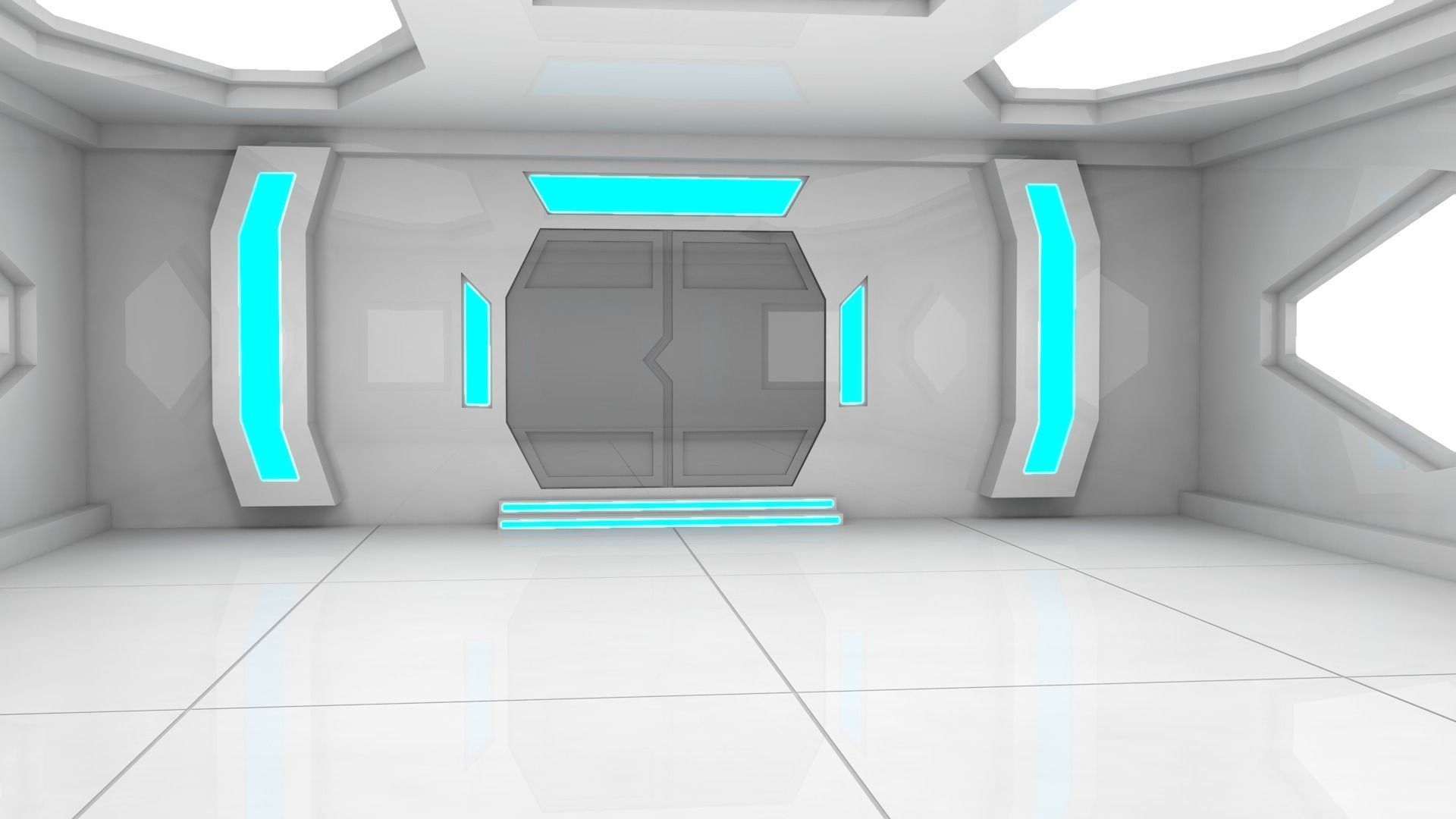 Sci Fi Lab Room 3D model_4