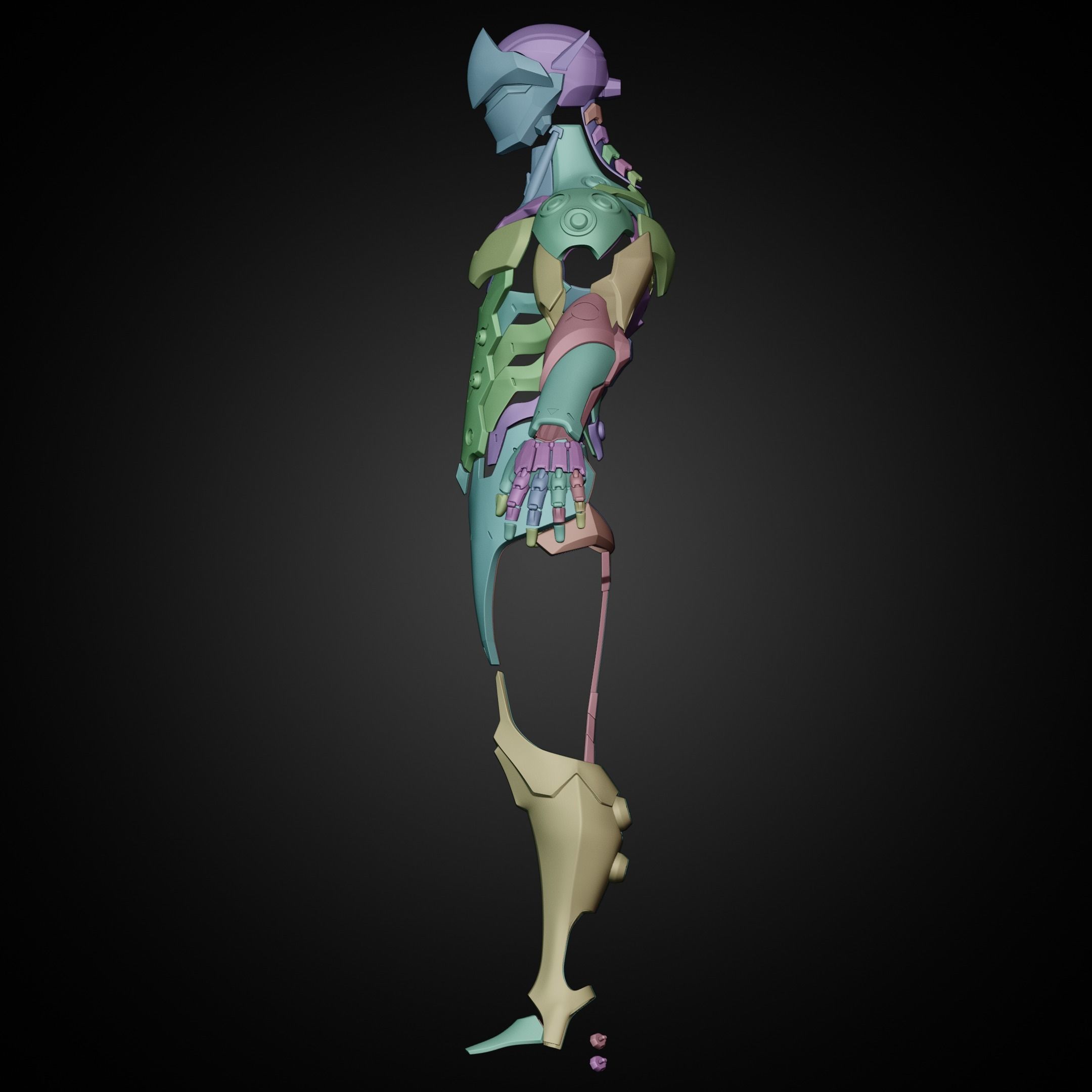 Overwatch Genji FULL Armor for Cosplay 3D print model 3D Model Collection_7