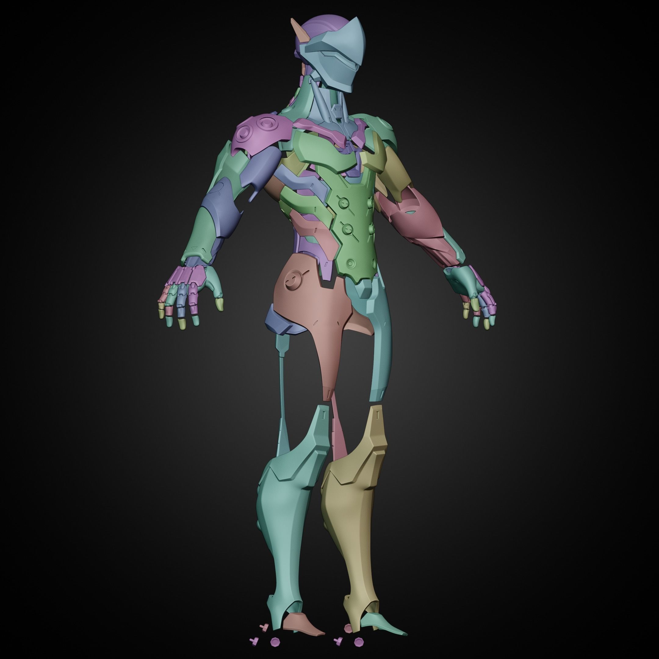 Overwatch Genji FULL Armor for Cosplay 3D print model 3D Model Collection_12