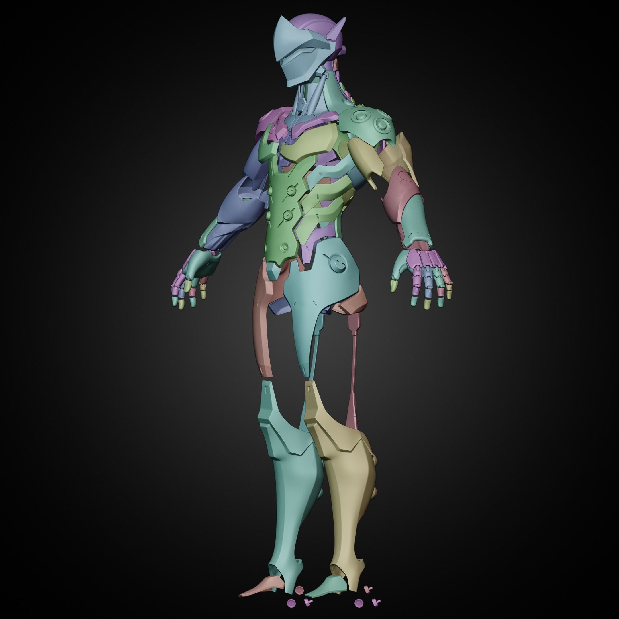 Overwatch Genji FULL Armor for Cosplay 3D print model 3D Model Collection_6