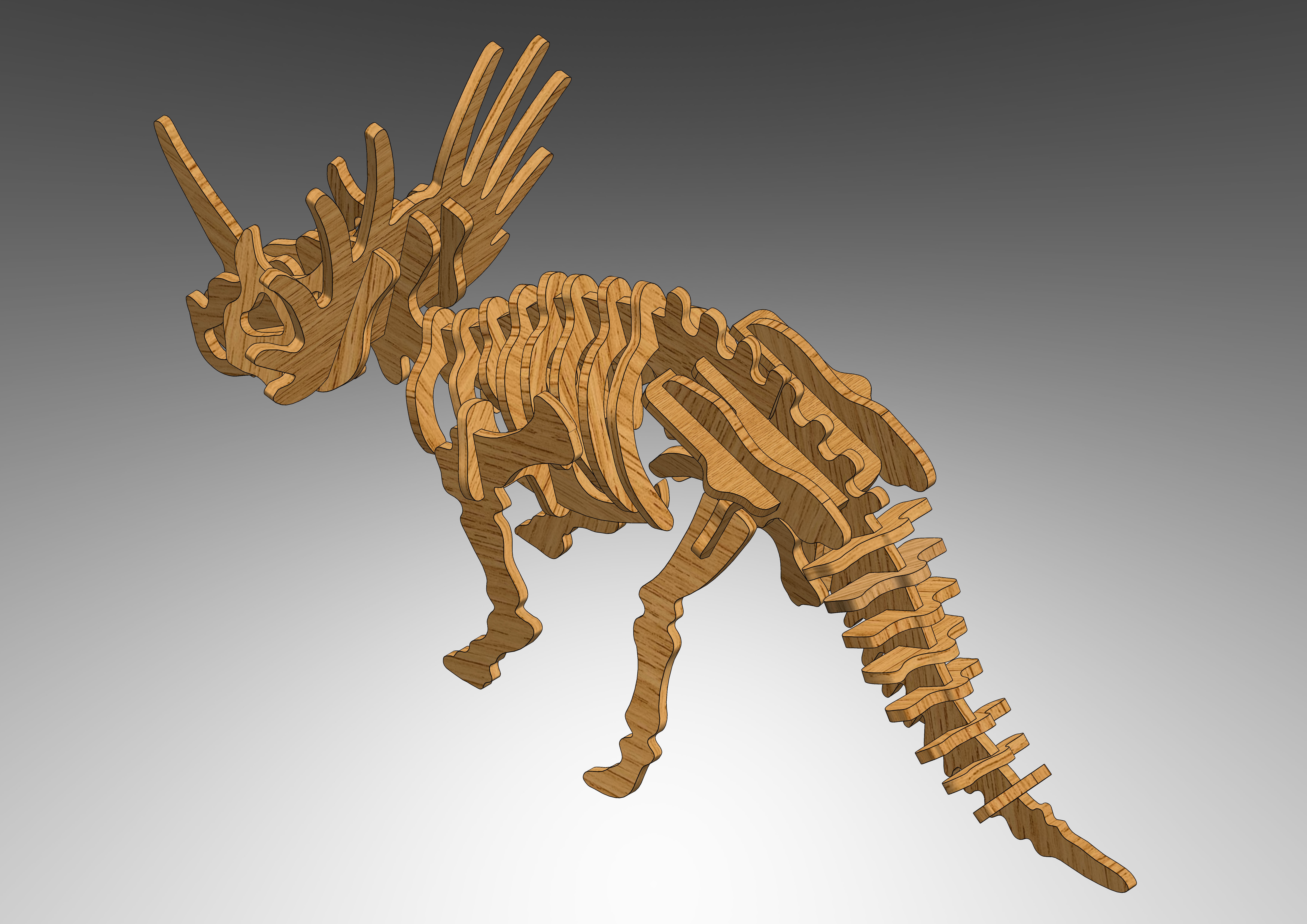 CNC Ready - DINOSAUR 3D model_3