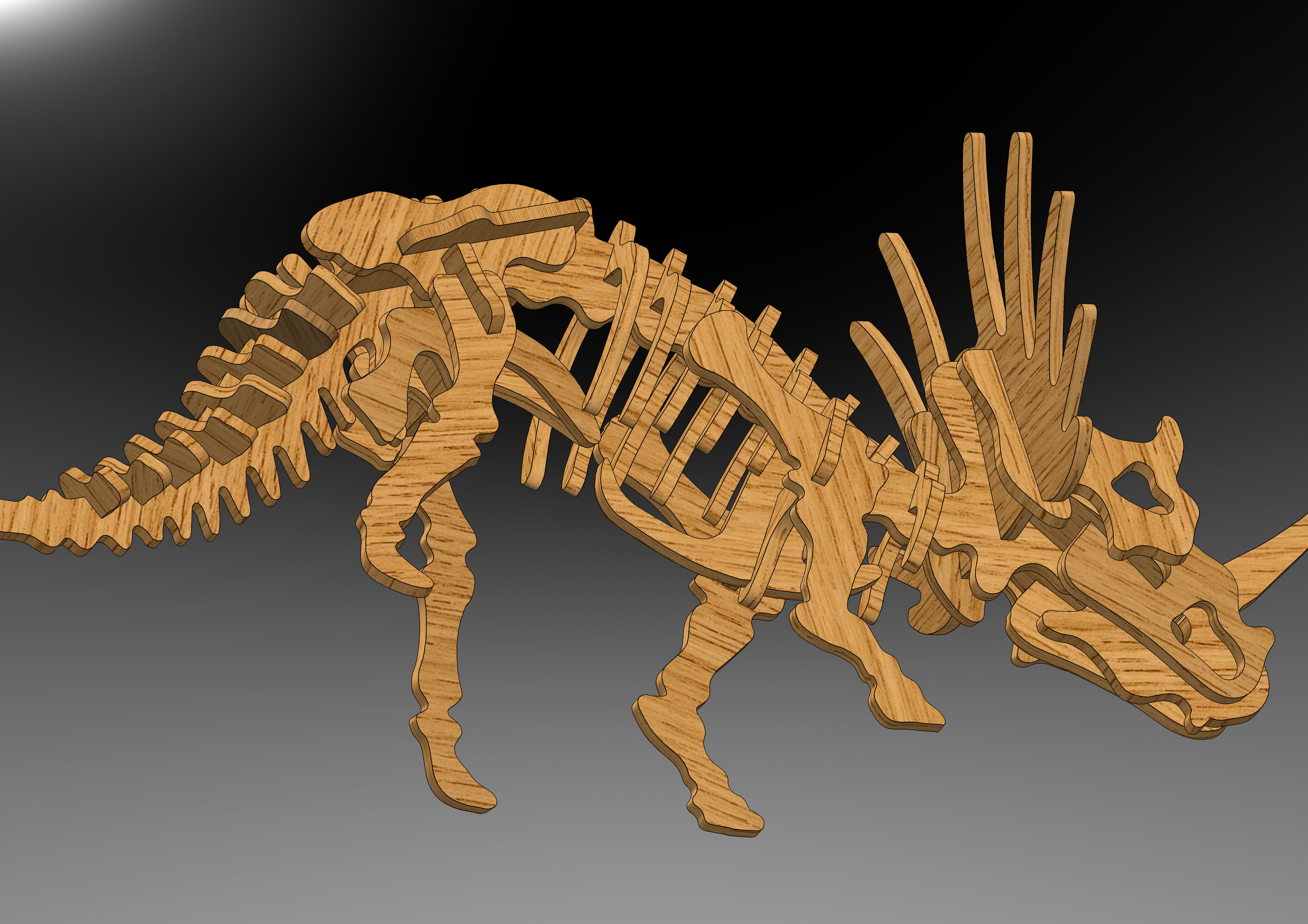 CNC Ready - DINOSAUR 3D model_2