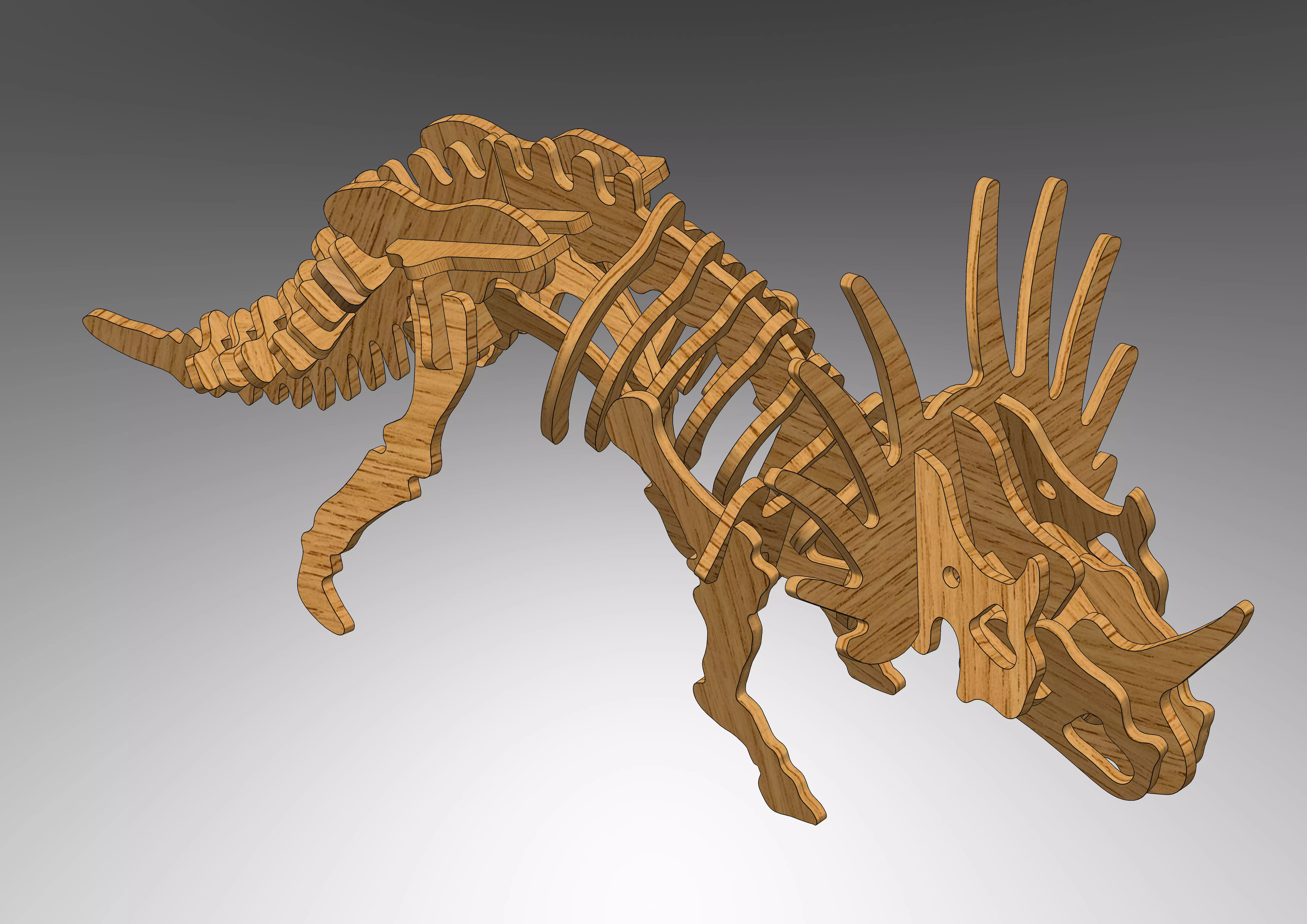 CNC Ready - DINOSAUR 3D model_0