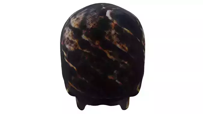Charred Skull  Low-poly 3D model