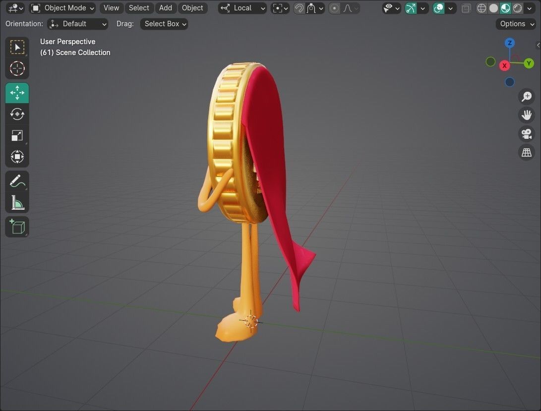 Bitcoin FUD Animated Reaction Low-poly 3D model_3