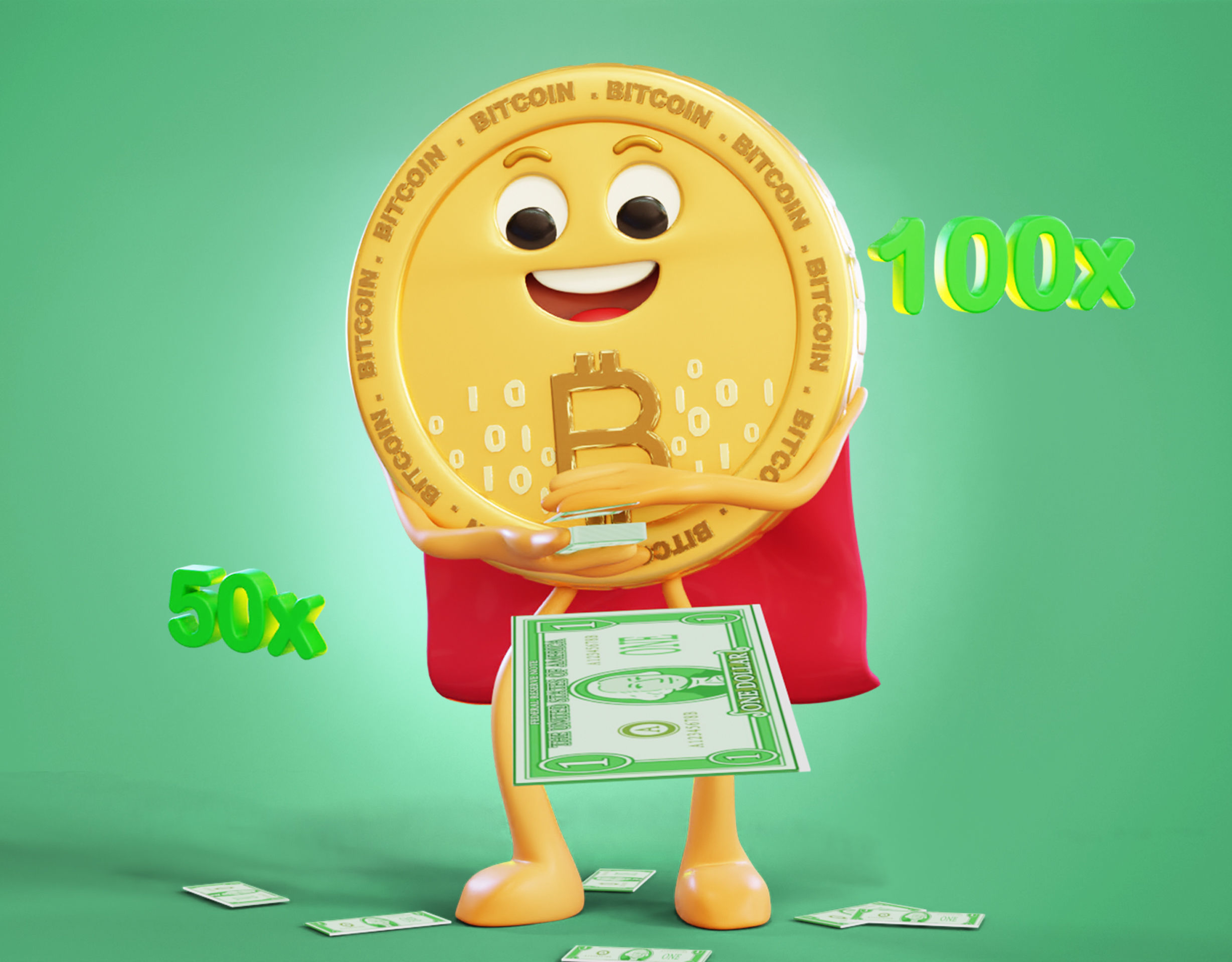 Bitcoin Cash Animated Reaction Low-poly 3D model_2