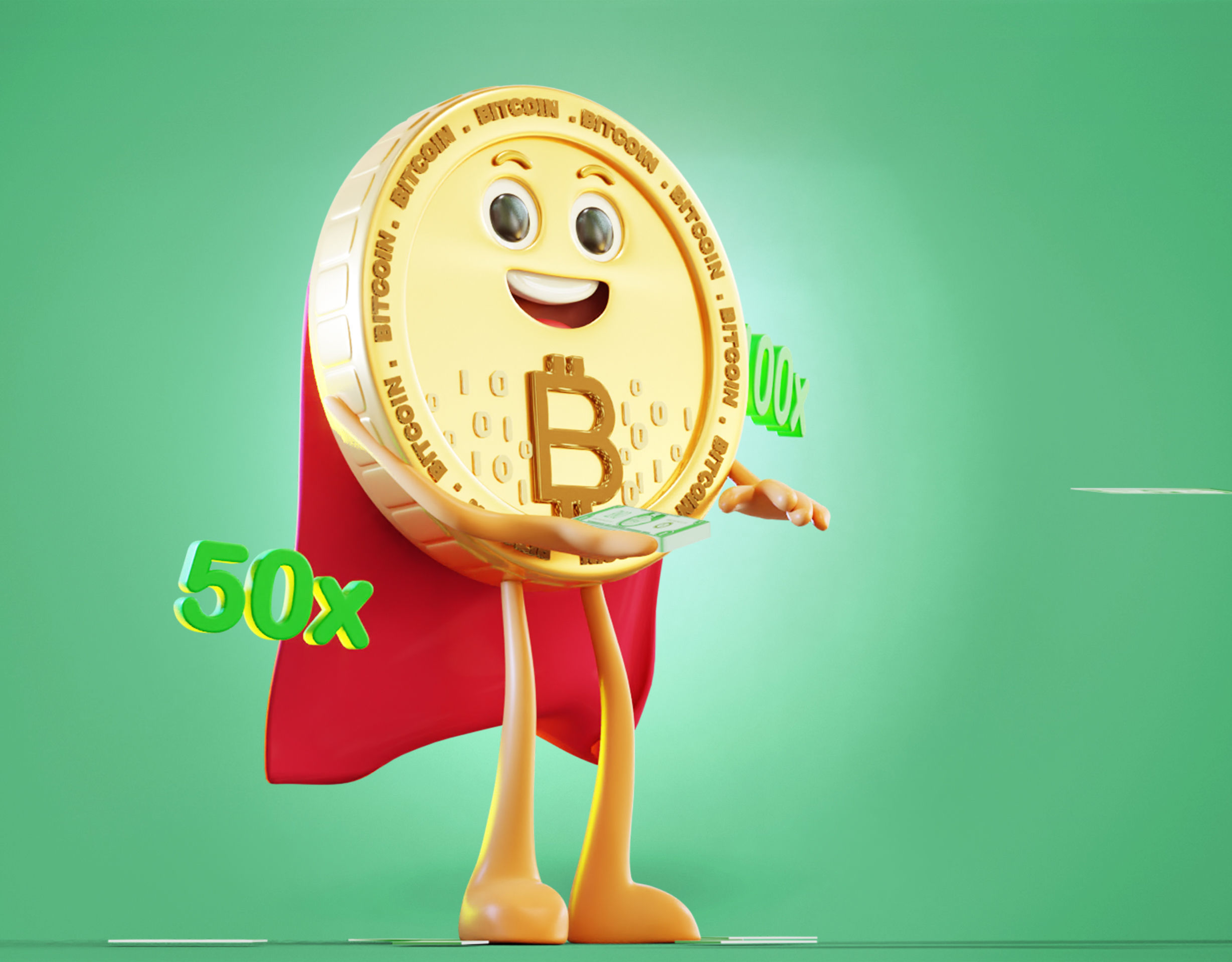 Bitcoin Cash Animated Reaction Low-poly 3D model_7