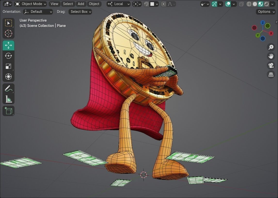Bitcoin Cash Animated Reaction Low-poly 3D model_4