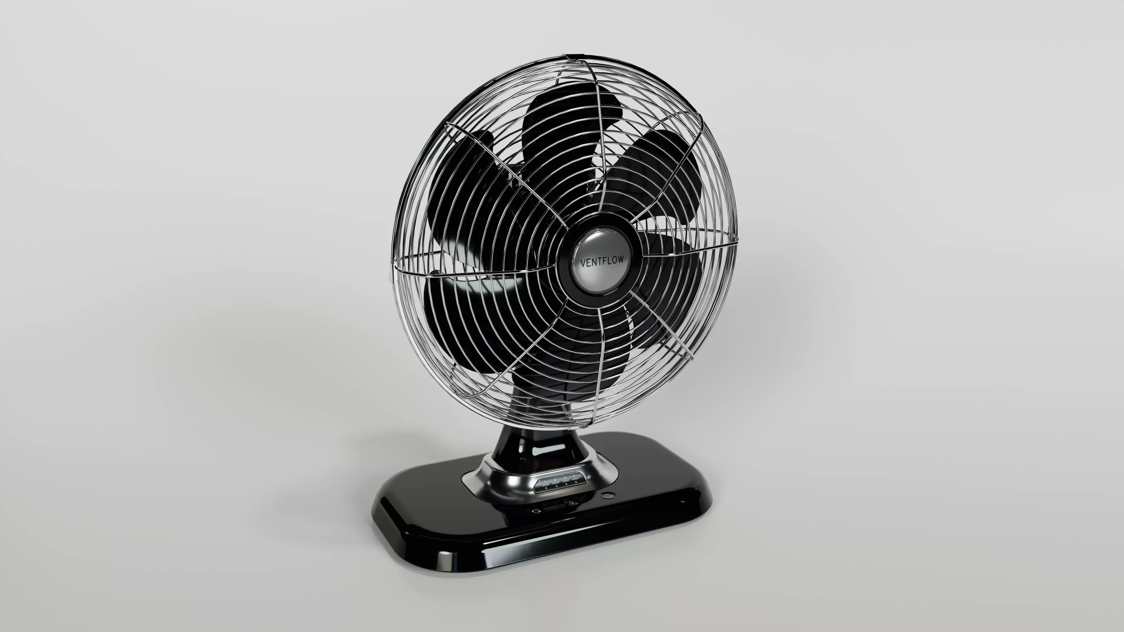 Electric Fan Low-poly 3D model_0