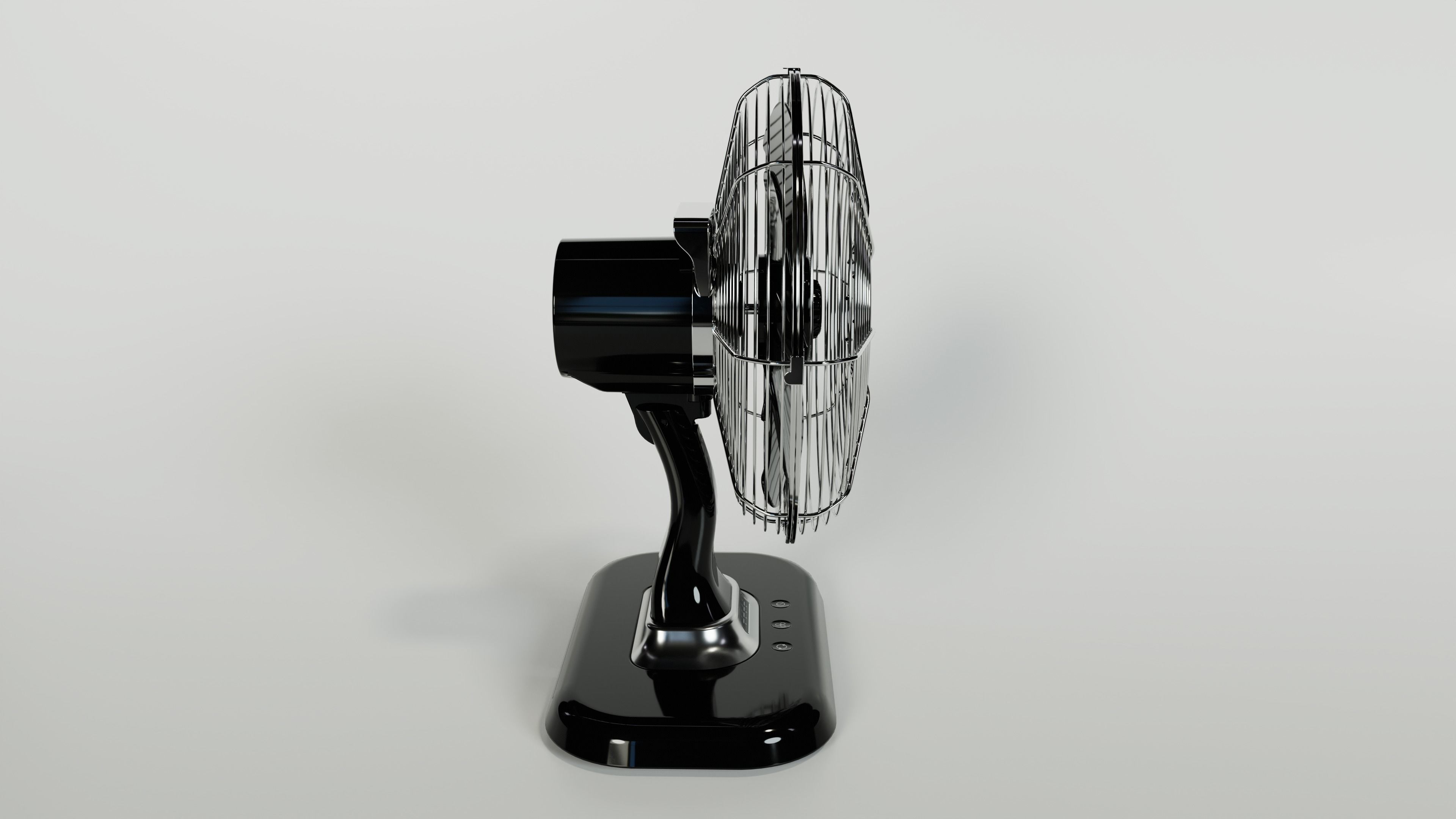 Electric Fan Low-poly 3D model_2