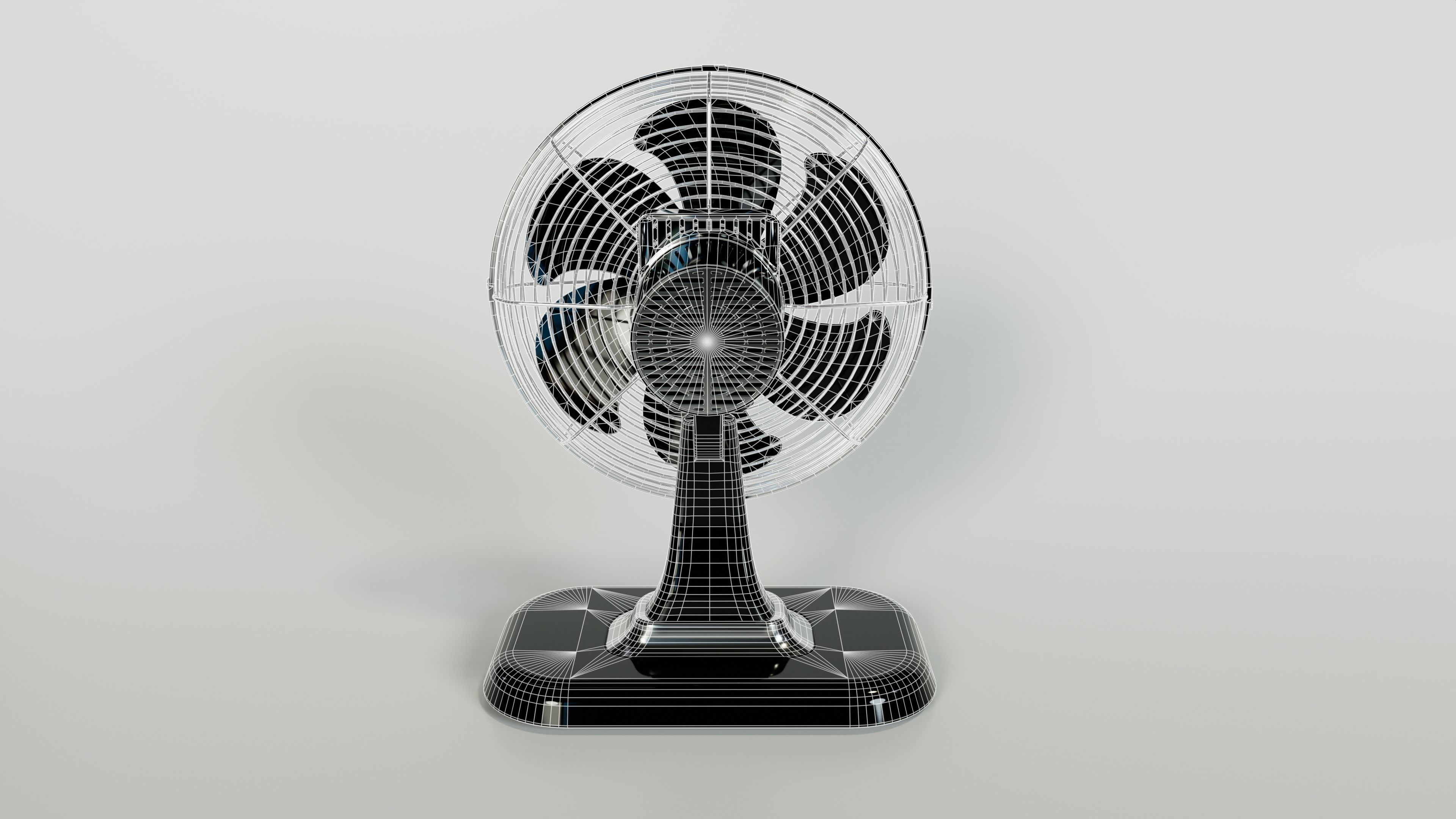 Electric Fan Low-poly 3D model_8