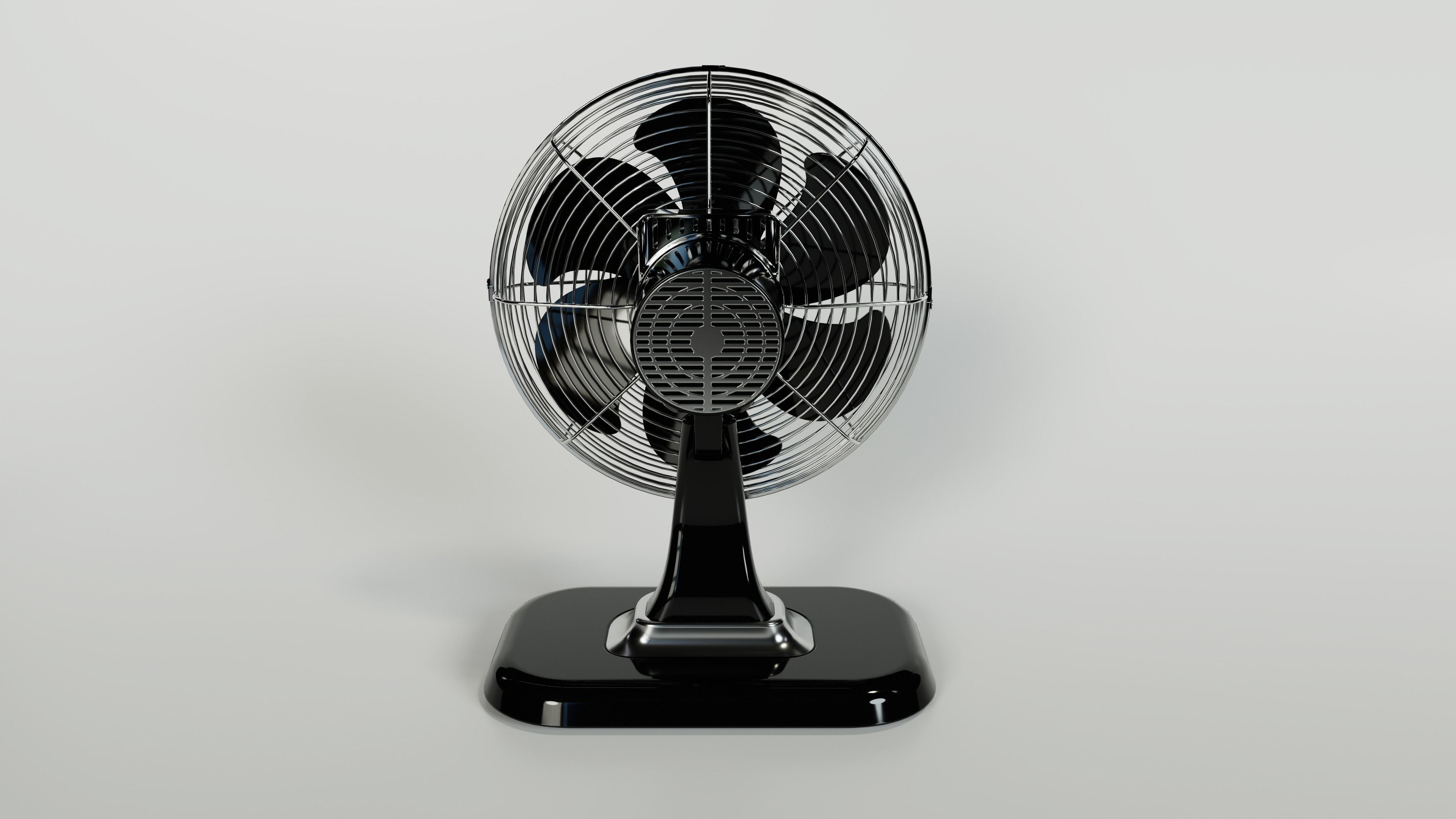 Electric Fan Low-poly 3D model_3