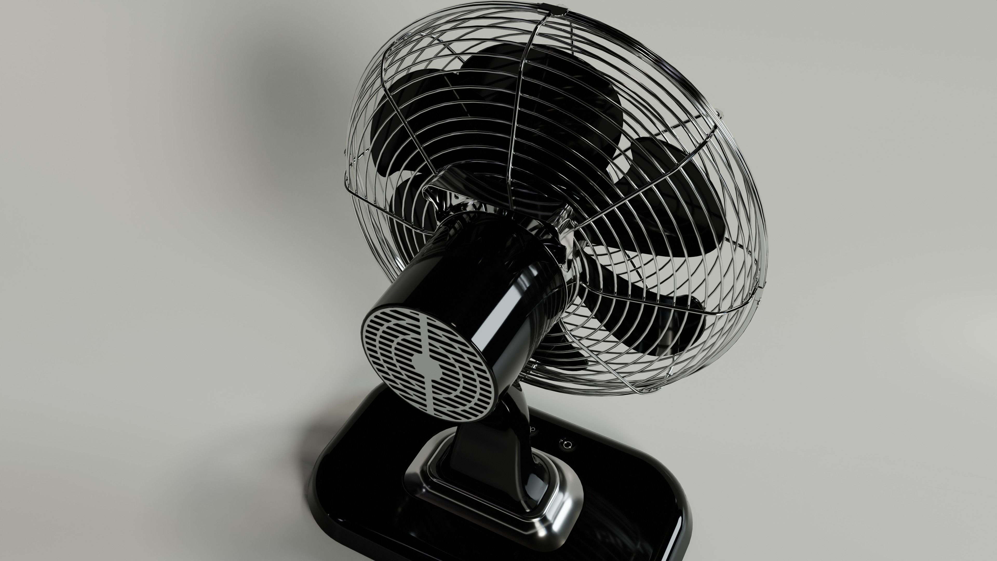 Electric Fan Low-poly 3D model_5