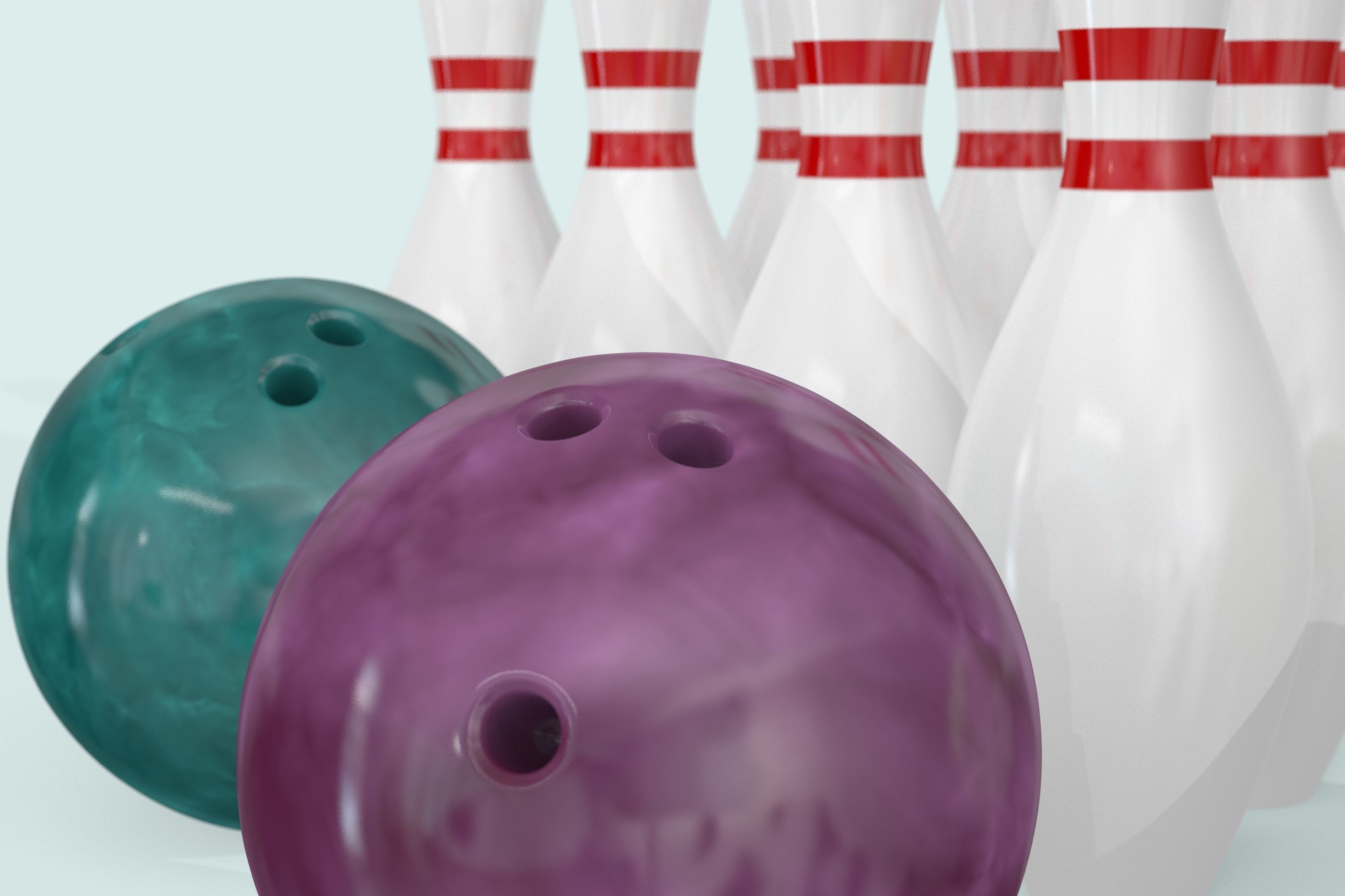 Bowling Balls and Pins 3D model_6