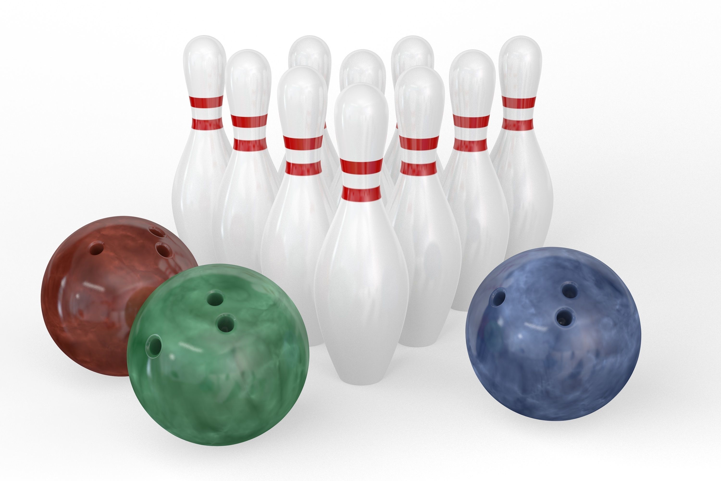 Bowling Balls and Pins 3D model_1