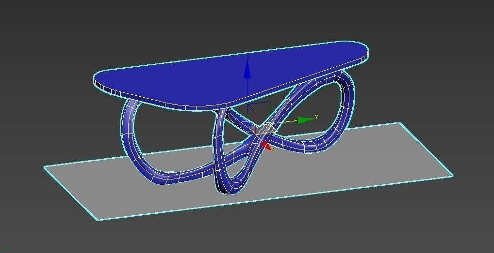 A new design for the best modern table Low-poly 3D model_8