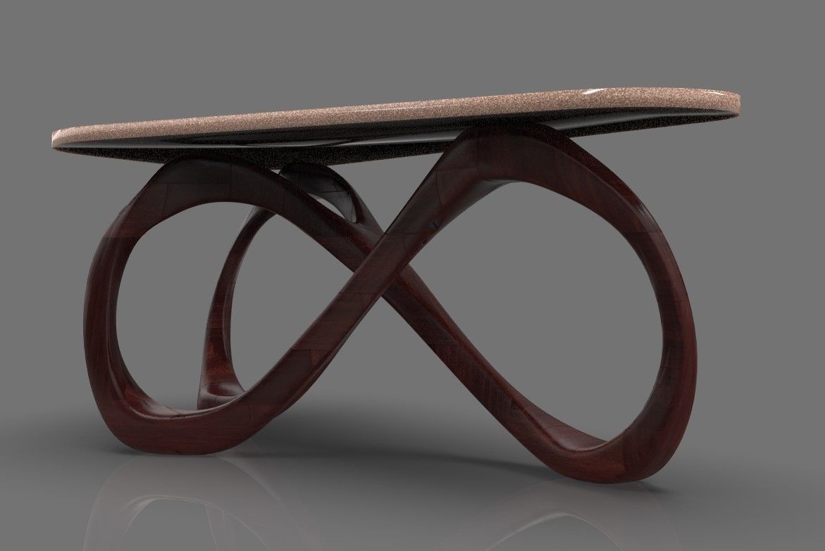 A new design for the best modern table Low-poly 3D model_6