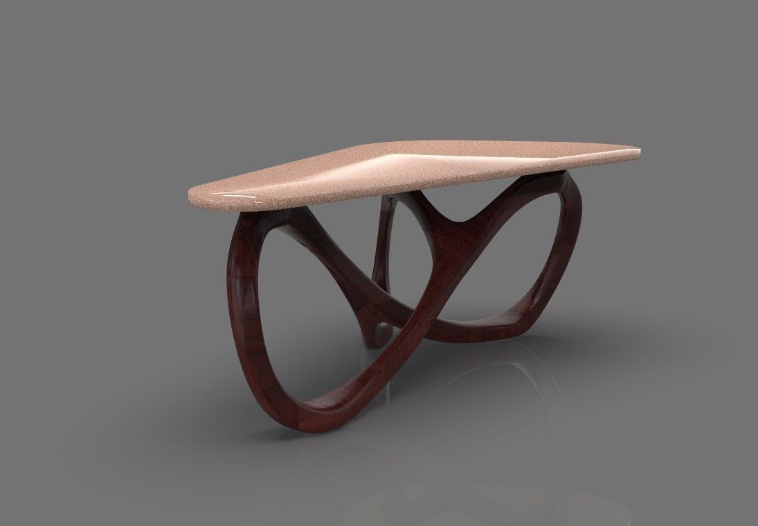 A new design for the best modern table Low-poly 3D model_4