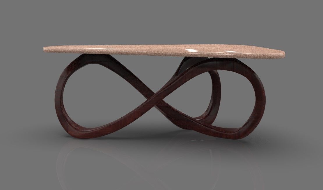 A new design for the best modern table Low-poly 3D model_3