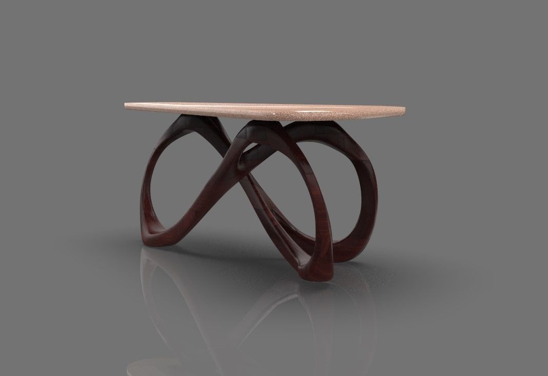 A new design for the best modern table Low-poly 3D model_2