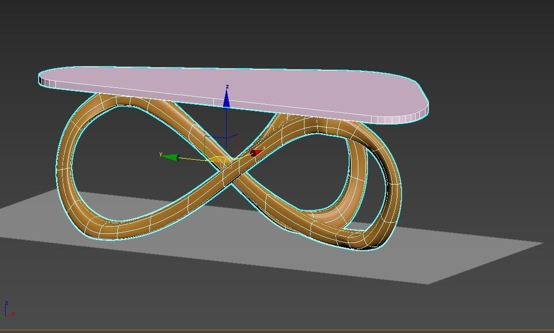 A new design for the best modern table Low-poly 3D model_7