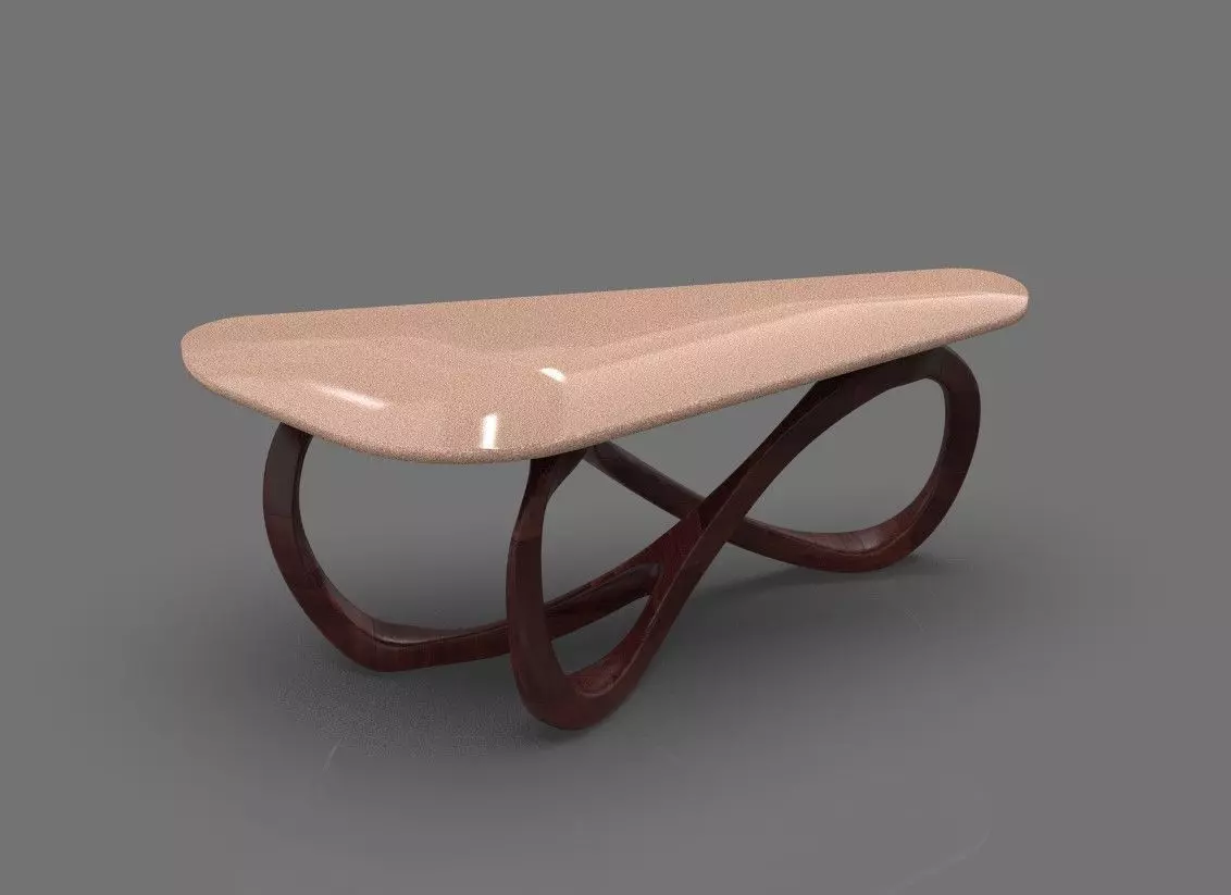 A new design for the best modern table Low-poly 3D model_0