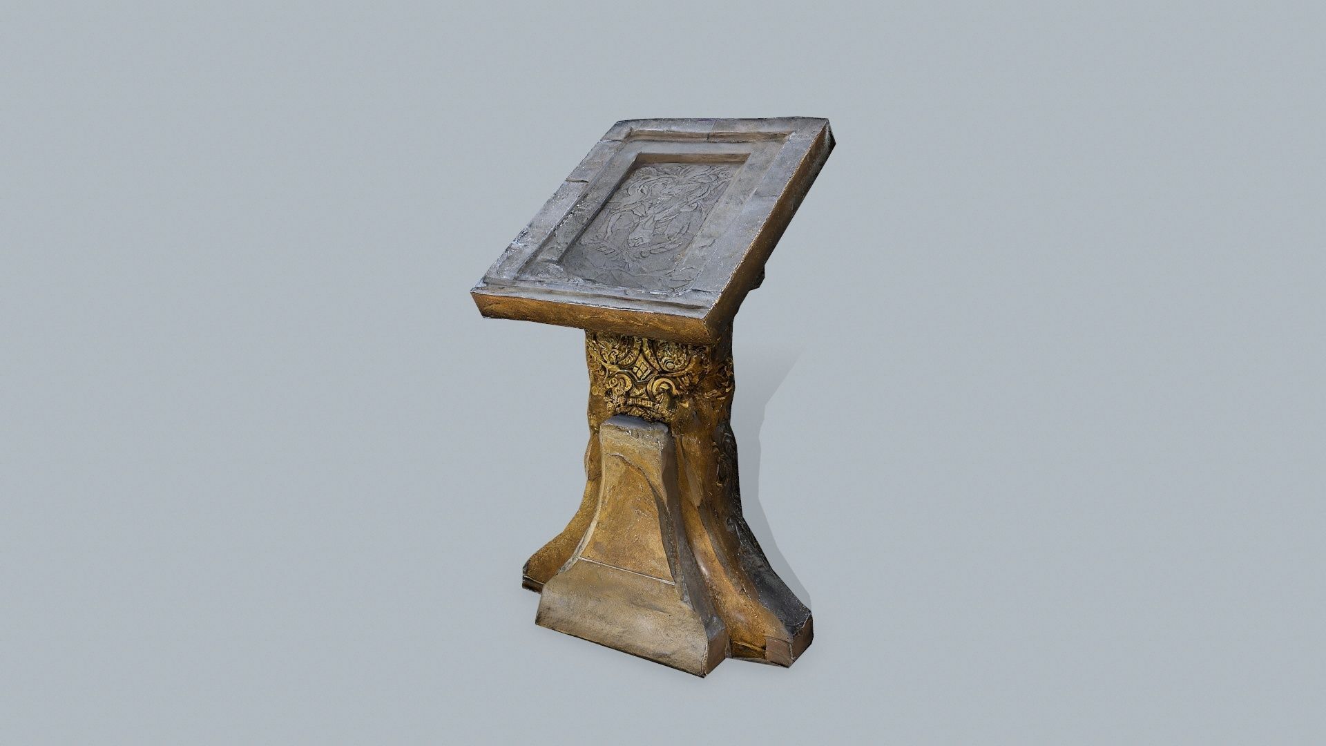 lectern Low-poly 3D model_10