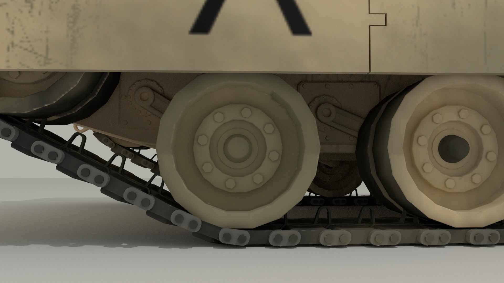 M1 Abrams - Desert camo US tank 3D model_19