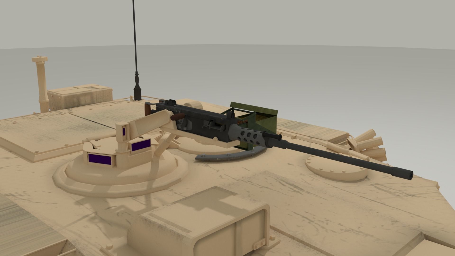 M1 Abrams - Desert camo US tank 3D model_17