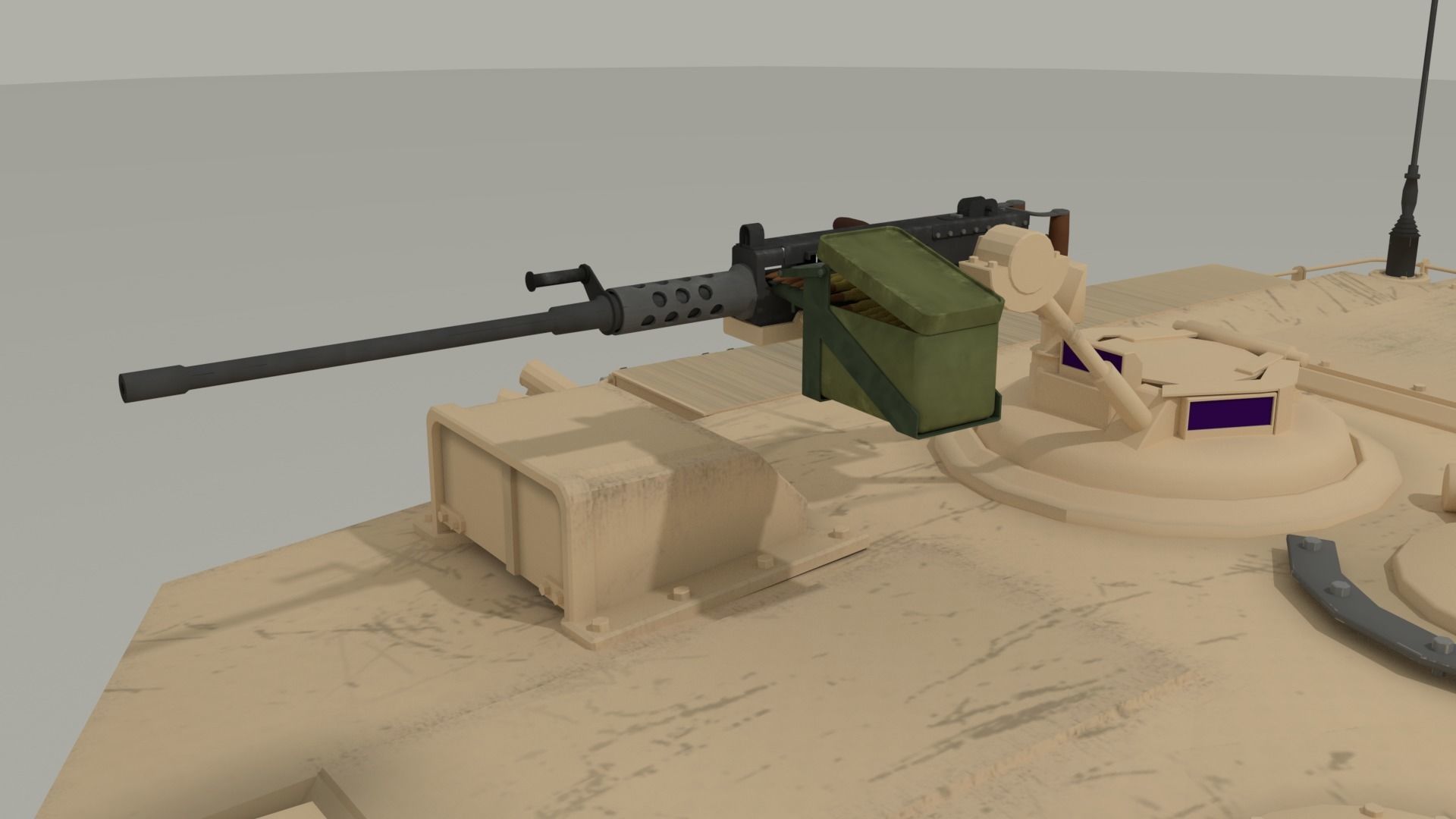 M1 Abrams - Desert camo US tank 3D model_18