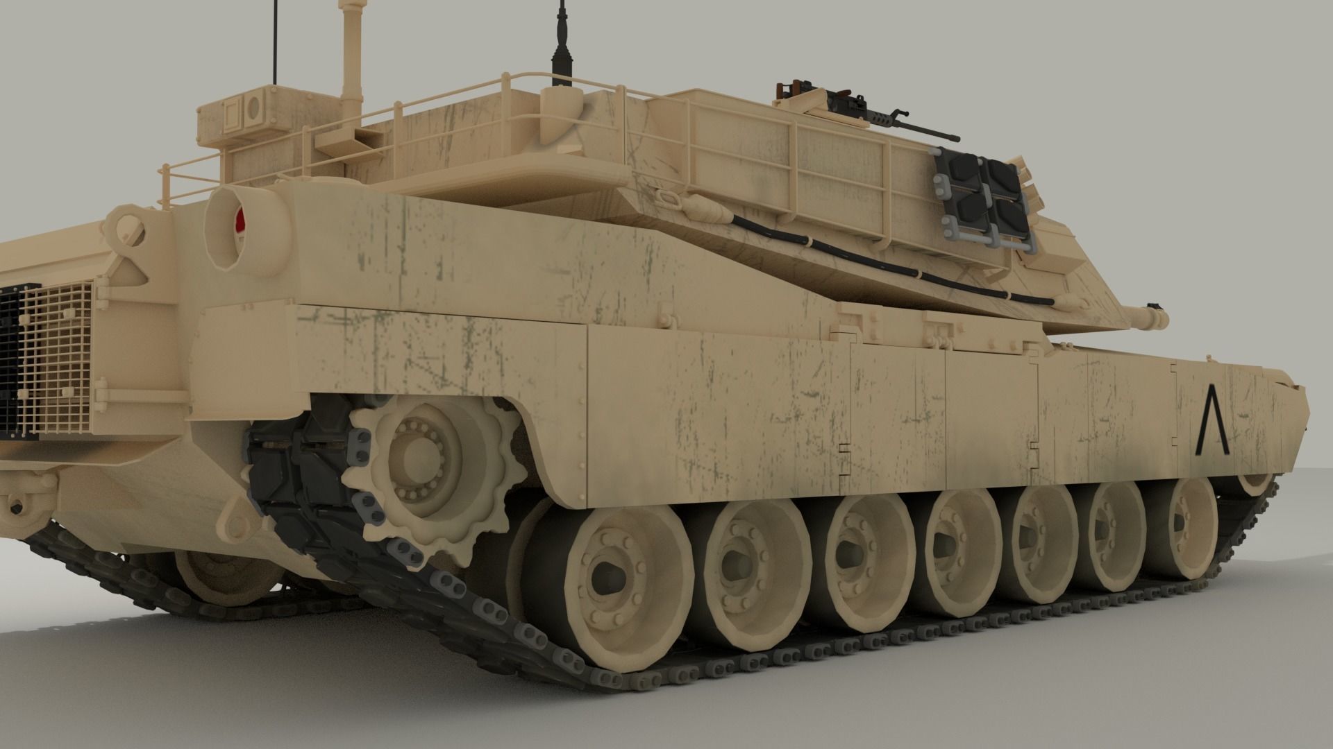 M1 Abrams - Desert camo US tank 3D model_24