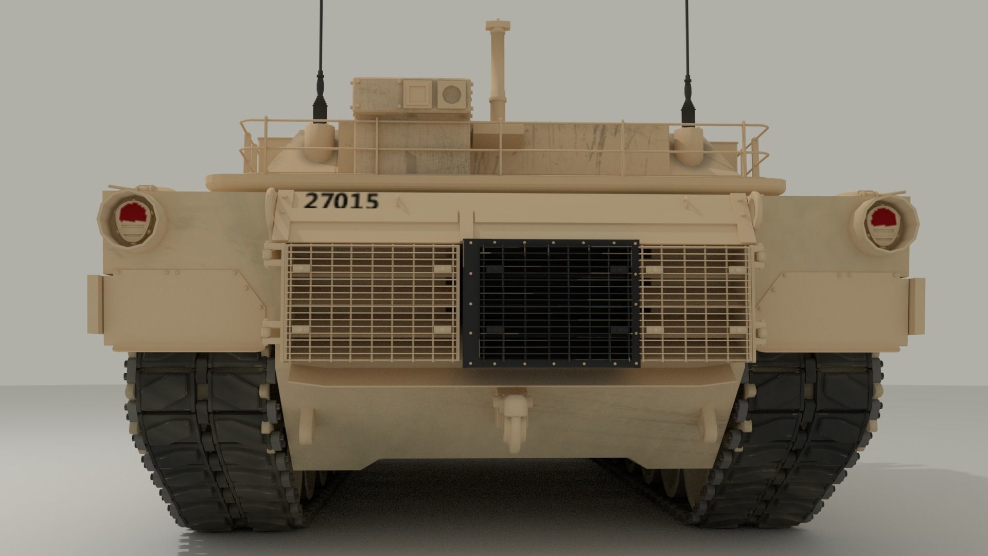 M1 Abrams - Desert camo US tank 3D model_23