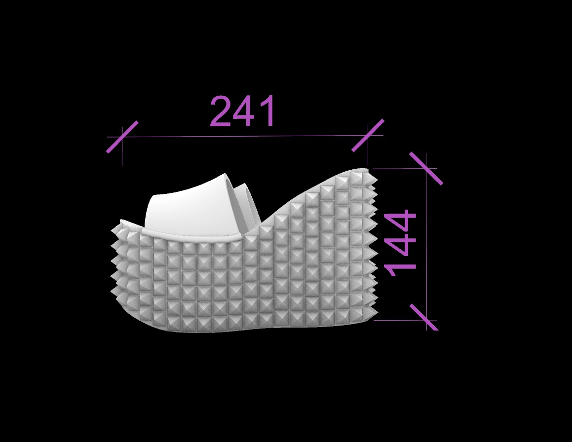 Studded platform sandals stl file gothic shoes digital punk   3D print model_5