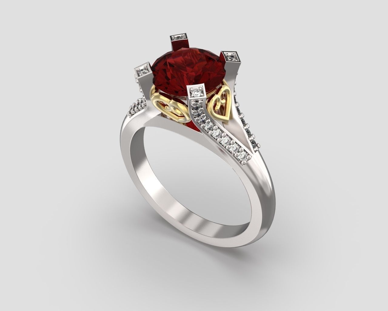 R 092 a ring 3D print model_3